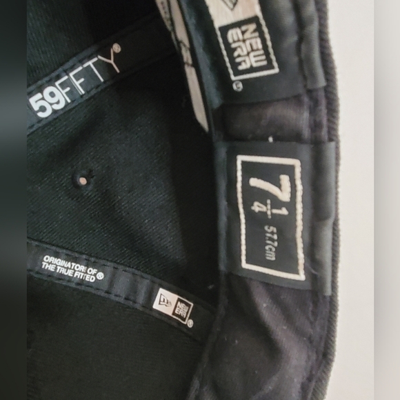 Los Angeles Dodgers New Era Black Outline 59FIFTY Fitted Wool Hat 7 1/4 - Picture 10 of 13